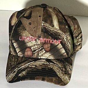 Under Armour Woodland Camo Hat with Pink Embroidery